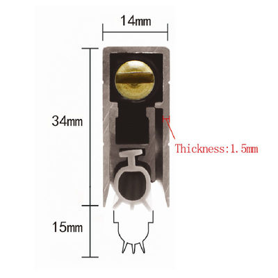 U型 オートマティック ドアの底シール 915mm 防火シール 隠されたドロップダウンシール