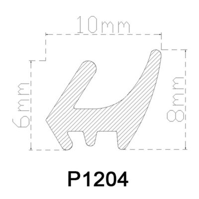10*8 mmブラウン ポリ塩化ビニールのゴム製 ストリップの溝のタイプ障壁ストリップ