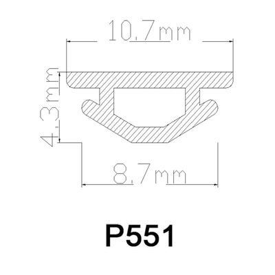 ねじ溝のための12*5.5mmポリ塩化ビニールのゴム製 ストリップ カバー
