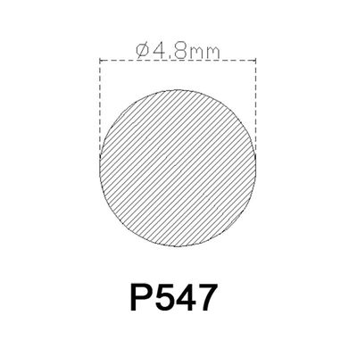 Dia.円柱固体中心のあたりの4.8mmポリ塩化ビニールのゴム製 ストリップ